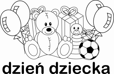 Kolorowanka online: Kolorowanka pluszowy miś na dzień dziecka